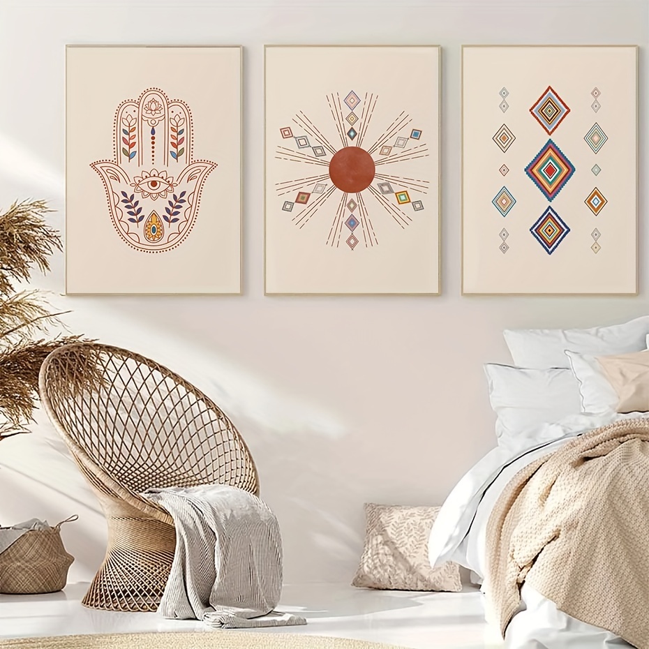 Abstract Canvas Set - （NOframe 3PCS）-2D Flat, 2D Flat, Set