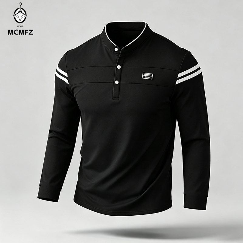 Wall Sticker - Male Urban Long Sleeve Polo Shirt