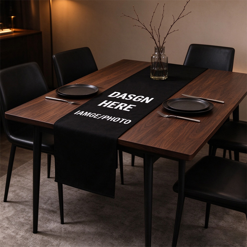 Custom 1pc Home Dining Black/  - Table Runner ulasan dan harga