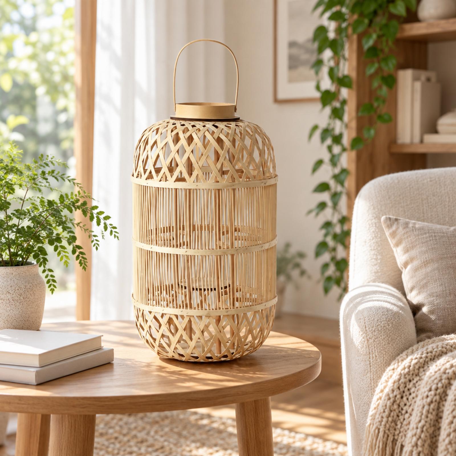 Decorative Bamboo Candle Lante - Candle Holder Decor ulasan dan harga