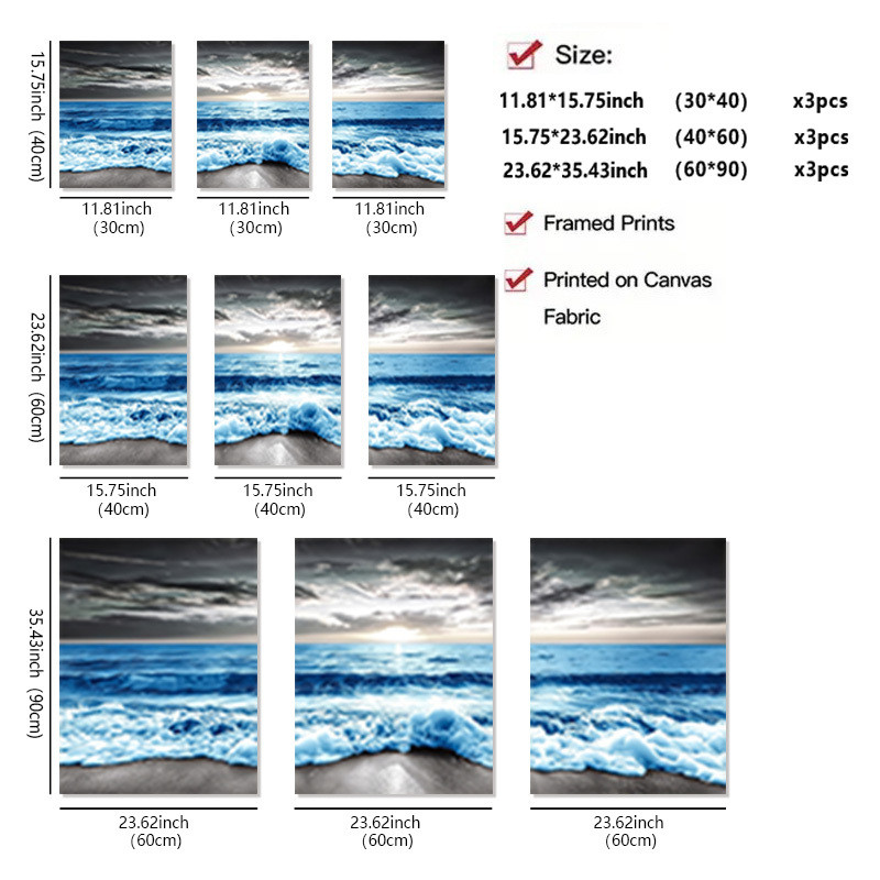 3PCS Modern Minimalist Style A - Picture Frame ulasan dan harga