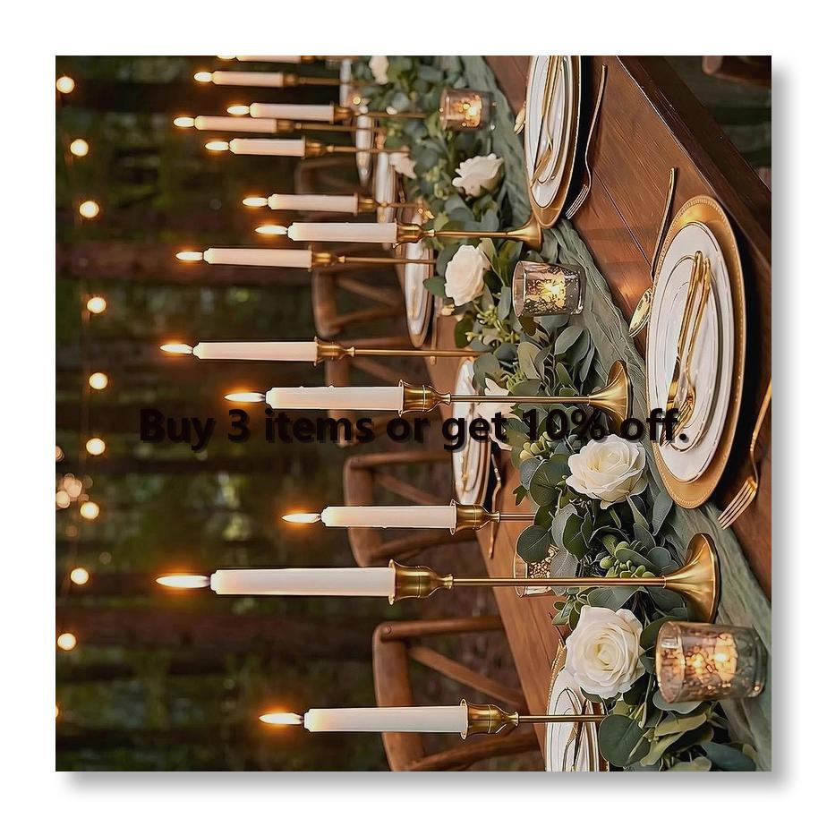 12 Pcs Gold Candlestick Holder - Candle Holder Decor ulasan dan harga