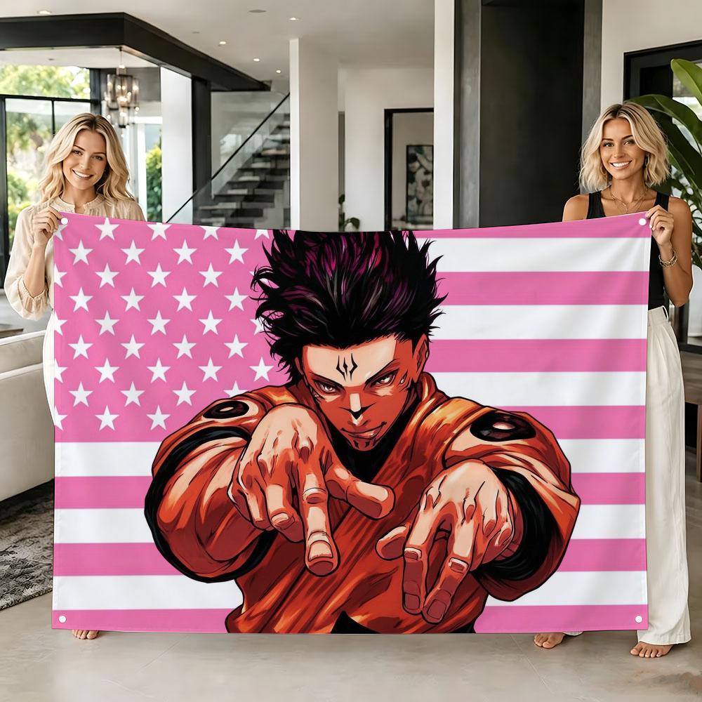 Ryomen Sukuna Pink American Fl - Wall Art ulasan dan harga