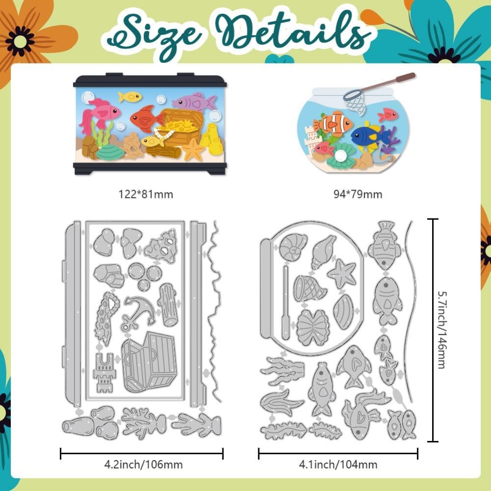 Fish Tank Die Cuts Carbon Stee - Picture Frame ulasan dan harga