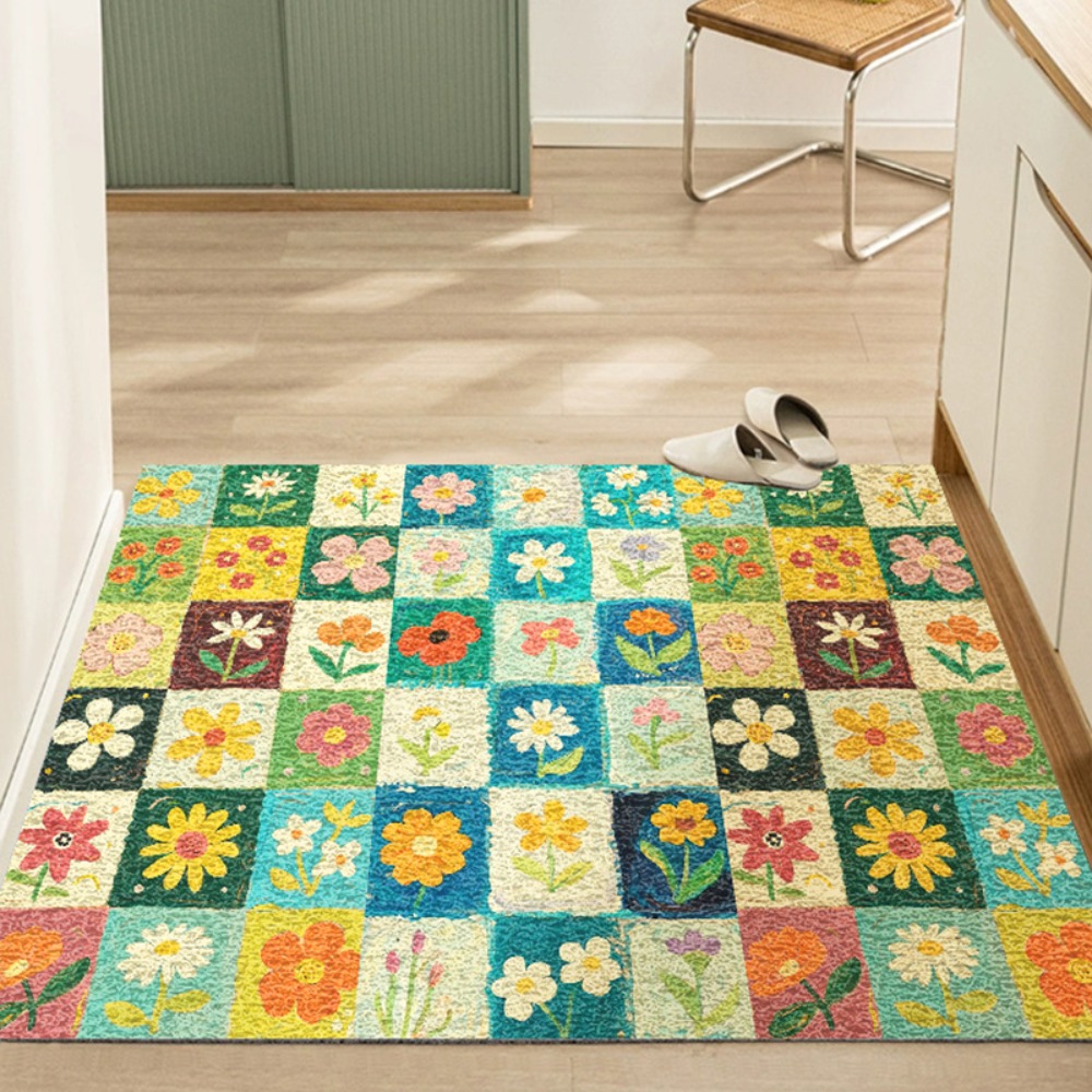 Colorful Floral Patchwork Carp - Area Rug ulasan dan harga