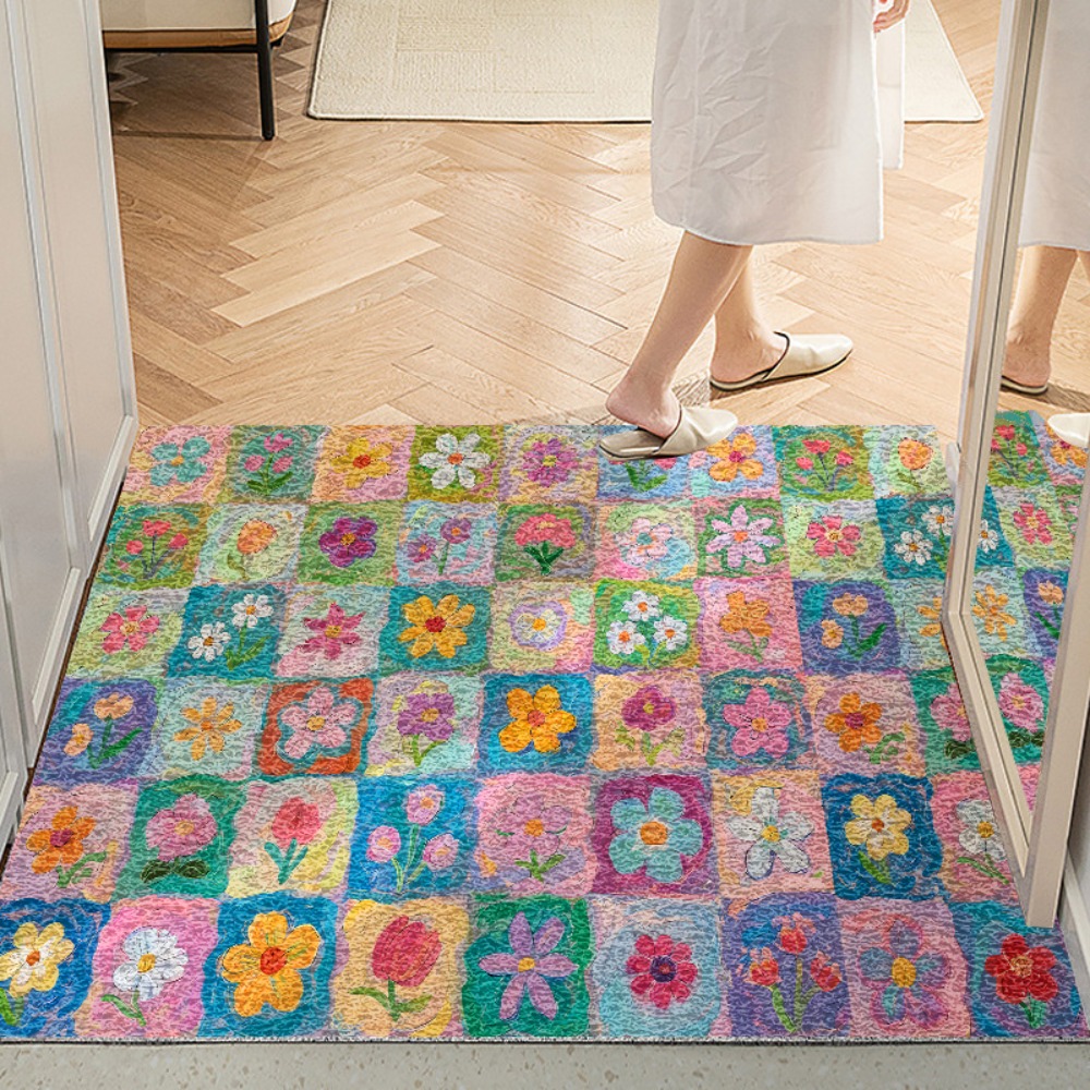 Colorful Floral Patchwork Carp - Area Rug ulasan dan harga