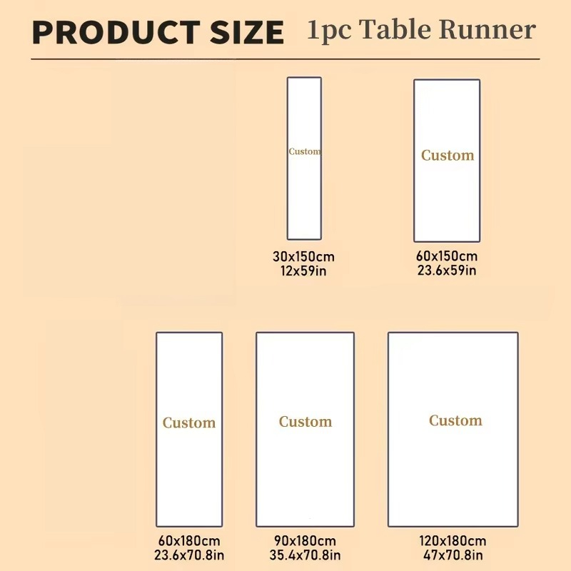 Custom 1pc Polyester Table Cov - Table Runner ulasan dan harga
