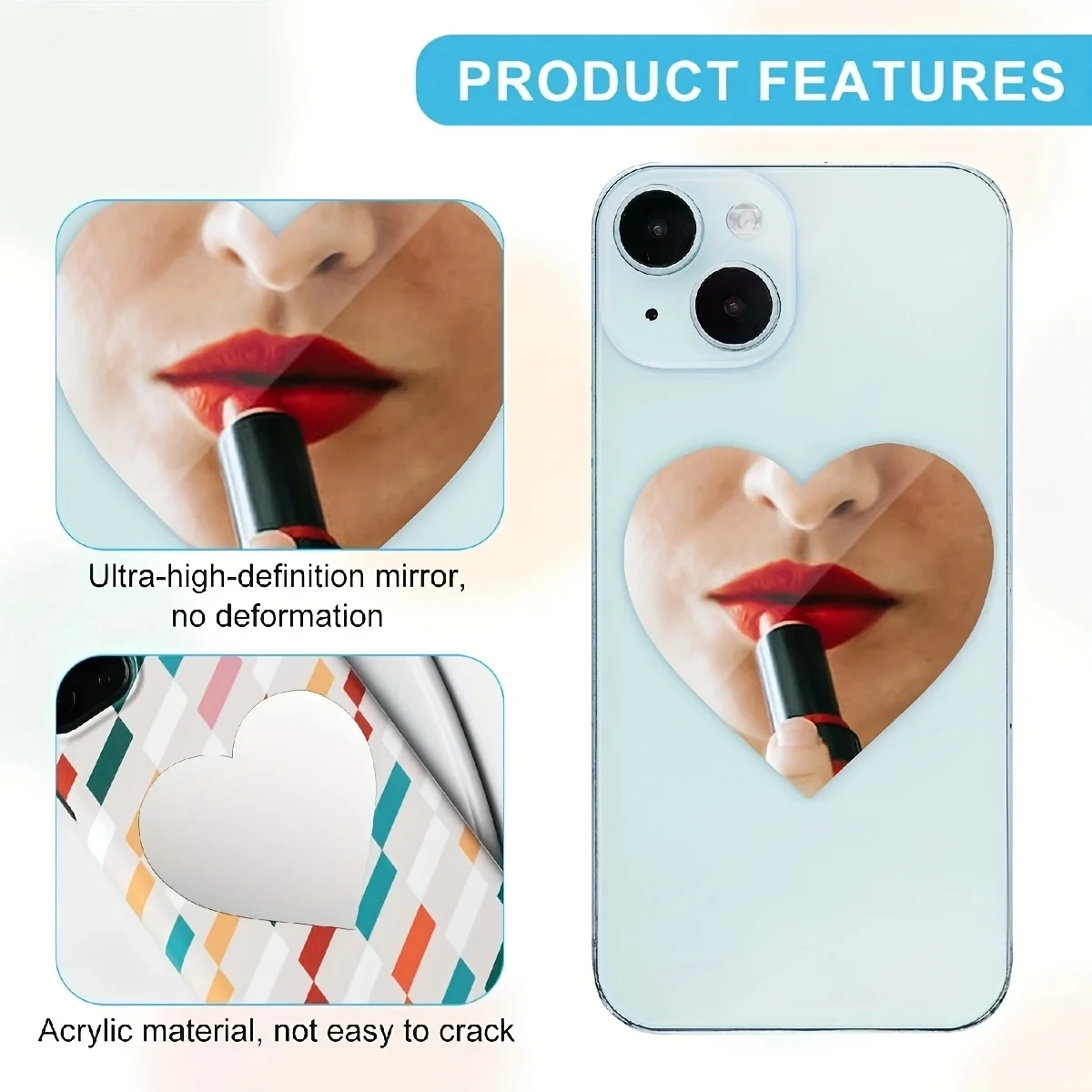 2pcs Phone Mirror Stickers,Mak - Decorative Mirror ulasan dan harga