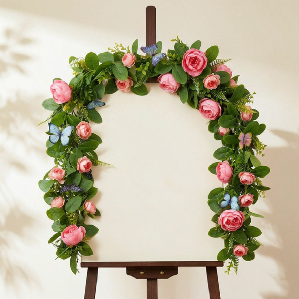 Handmade Silk Peony Vine Fake  - Table Runner ulasan dan harga