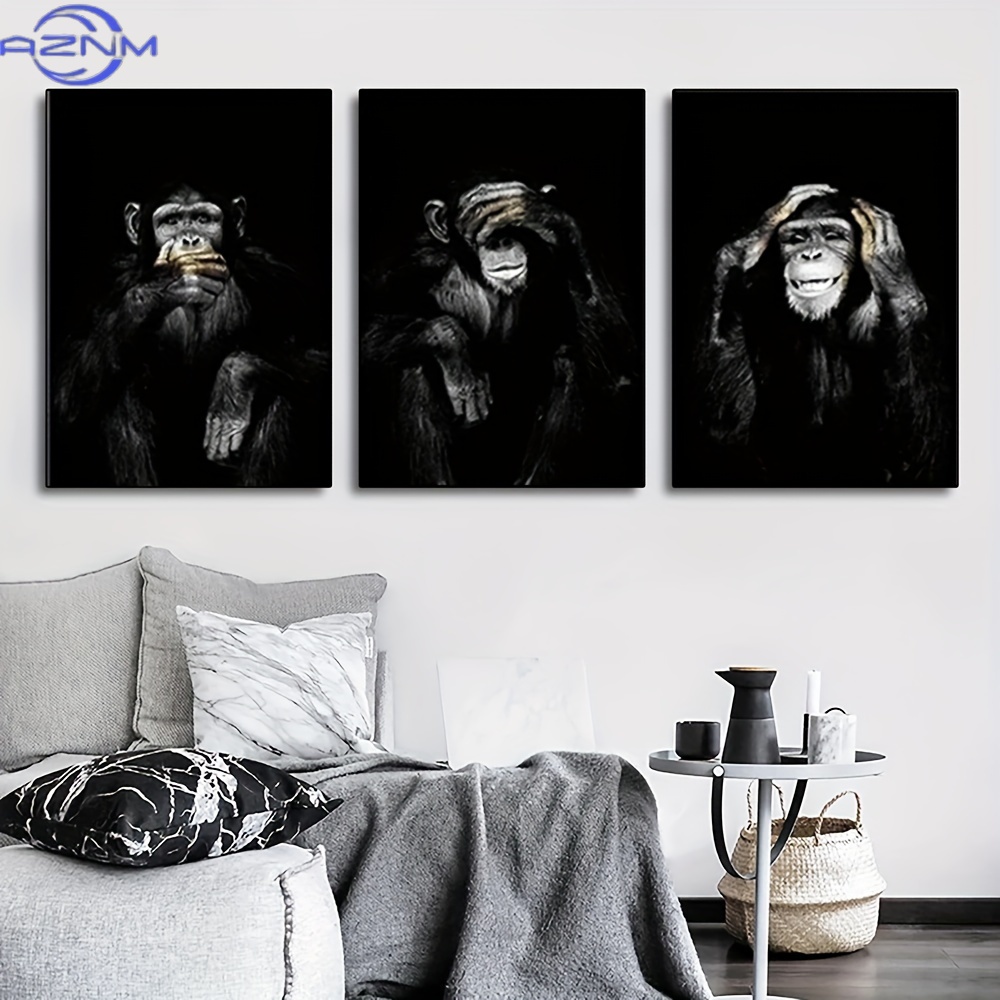 3pcs/set Big Size Unframed Ret - Abstract Canvas Set ulasan dan harga